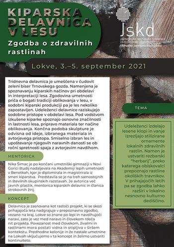 Kiparska delavnica v lesu na Lokvah - Zgodba o zdravilnih rastlinah