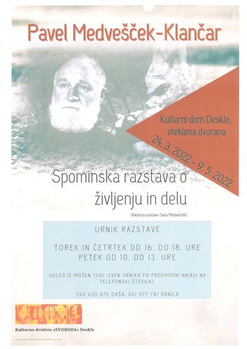 Spominska razstava Pavla Medveščka –  Klančarja