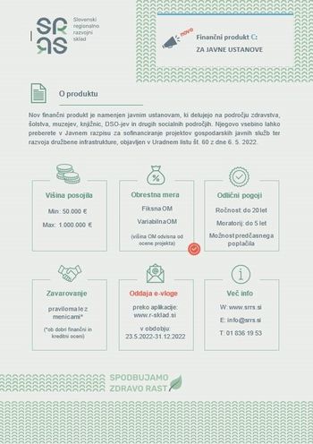 Finančni produkt za komunalna podjetja in javne ustanove