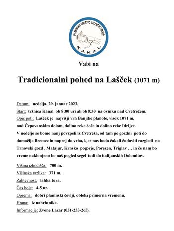 Tradicionalni pohod na Lašček