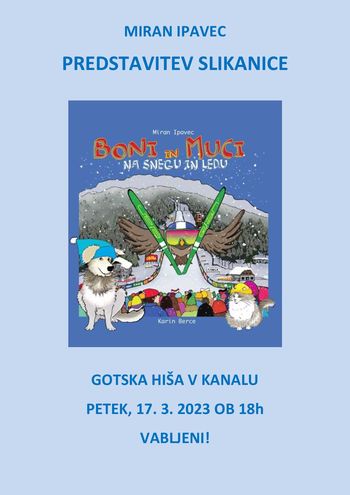 VABILO na predstavitev slikanice BONI in MUCI na snegu in ledu