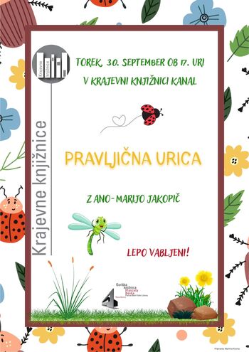 V A B I L O na pravljično urico v Krajevno knjižnico Kanal V A B I L O na pravljično urico v Krajevno knjižnico Kanal