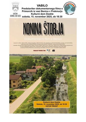 Predstavitev dokumentarnega filma o Primorcih iz vasi Benica v Prekmurju