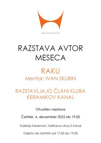 Keramost- Razstava RAKU Ivan Skubin