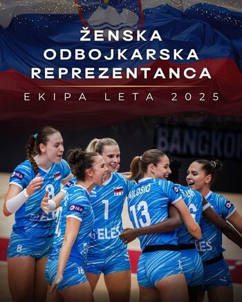 Slovenska ženska odbojkarska reprezentanca je ekipa leta 2025! Slovenska ženska odbojkarska reprezentanca je ekipa leta 2025!