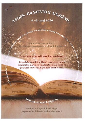 Teden krajevnih knjižnic 4. - 8. maj 2026