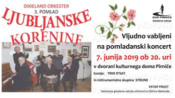 Pomladanski koncert Dixieland orkestra Ljubljanske korenine z gosti