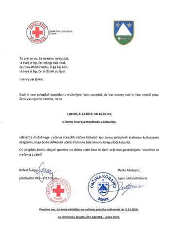 Srečanje starejših Kobarid