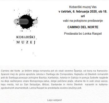 Potopisno predavanje Camino del norte