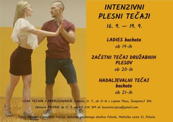 Intenzivni plesni tečaji v septembru