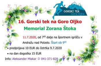Gorski tek na Goro Oljko
