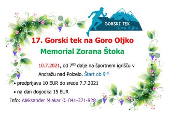 Gorski tek na Goro Oljko