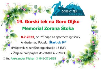 19. Gorski tek na Goro Oljko 19. Gorski tek na Goro Oljko