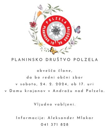 Občni zbor članov PD Polzela