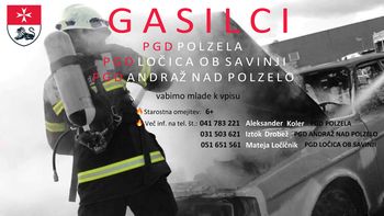 Prostovoljna gasilska društva Občine Polzela vabijo k vpisu
