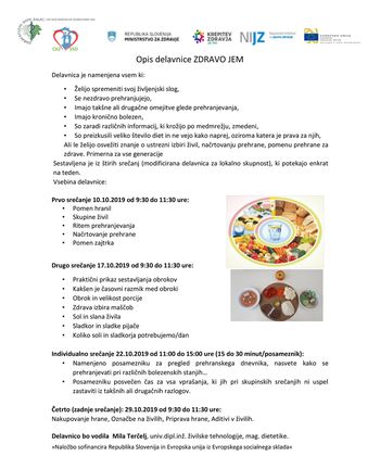 Delavnice ZDRAVO JEM