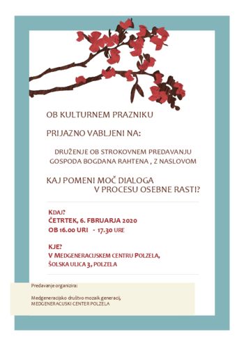 DRUŽENJE OB KULTURNEM PRAZNIKU