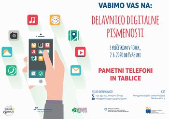 Delavnica DIGITALNE PISMENOSTI - Pametni telefoni in tablice