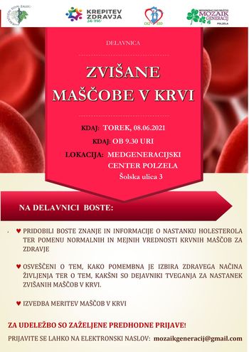 Delavnica - zvišane maščobe v krvi