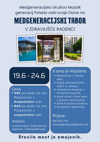 Vabilo na medgeneracijski tabor