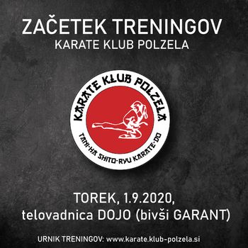 Začetek treningov Karate kluba Polzela