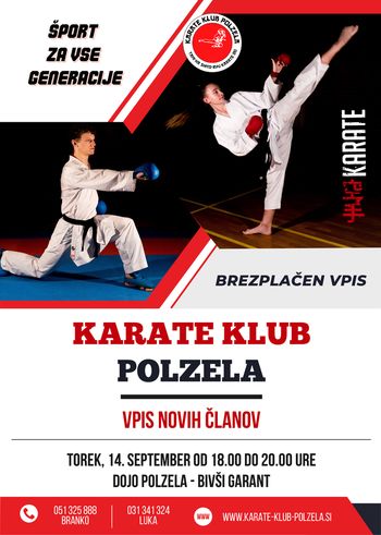 Karate klub Polzela vabi k vpisu