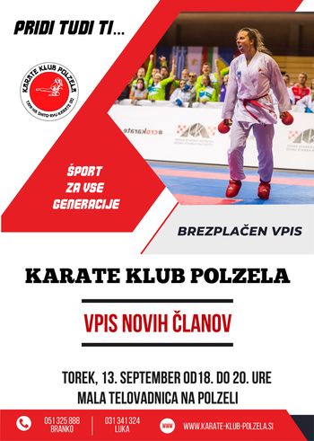 Vpis v tečaj karateja