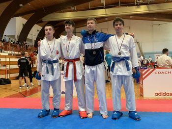 Trije zmagovalci na karate turnirju v Slovenskih Konjicah