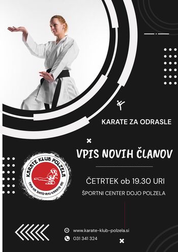 Karate za odrasle - vpis Karate za odrasle - vpis