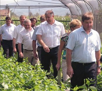 Minister za kmetijstvo in okolje Franc Bogovič na ogledu posledic suše