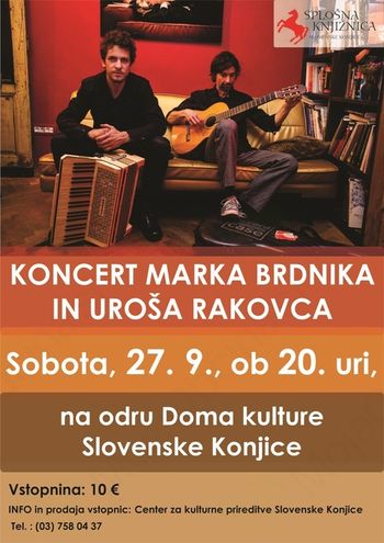 Koncert Marka Brdnika in Uroša Rakovca