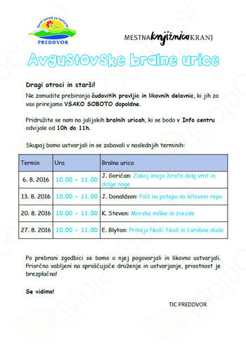 Avgustovske bralne urice 