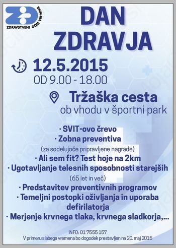 V torek se vidimo na Dnevu zdravja! V torek se vidimo na Dnevu zdravja!