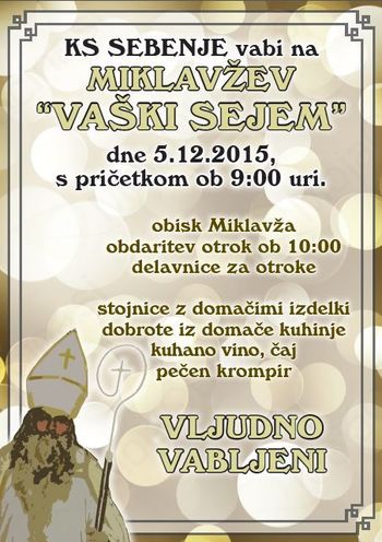 VAŠKI SEJEM V SEBENJAH