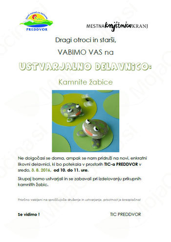 Počitniška delavnica: kamnite žabice