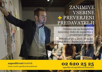 Delavnica "Kako do zaposlitve s praktičnimi primeri"