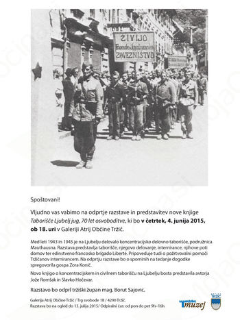 V TRŽIČU ŠTEVILNI DOGODKI OB 70. OBLETNICI OSVOBODITVE