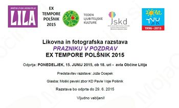 Likovna in fotografska razstava - Prazniku v pozdrav - EX TEMPORE POLŠNIK 2015