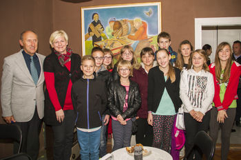 Pisatelj Ivan Sivec na obisku v Cirkovcah 