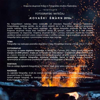 Fotografski natečaj, Kovaški šmarn 2016