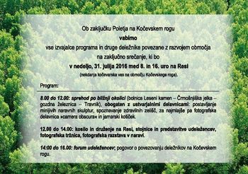 Zaključna prireditev Poletje na Kočevskem rogu