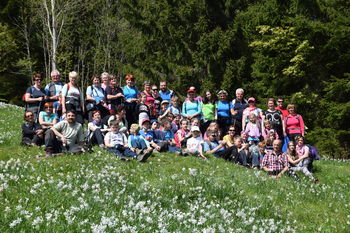 Planinci v objemu narcis