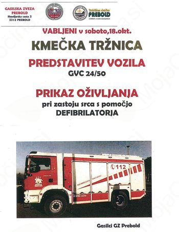 Predstavitev vozila Gasilske zveze Prebold