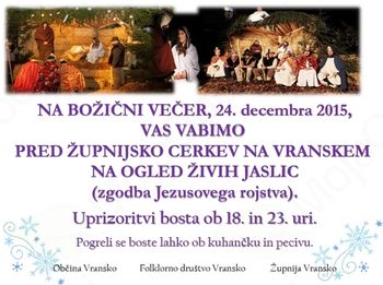 ŽIVE JASLICE NA VRANSKEM, zgodba Jezusovega rojstva