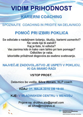 Vidim Prihodnost – Karierni Coaching