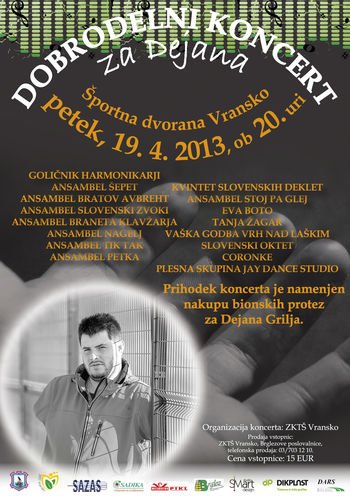 Dobrodelni koncert za Dejana