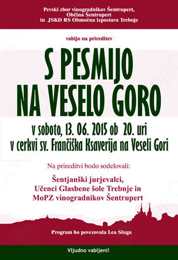 S pesmijo na Veselo Goro