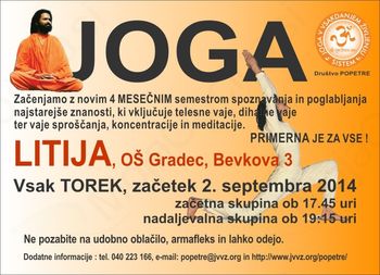 Začetek semestra joge v Litiji