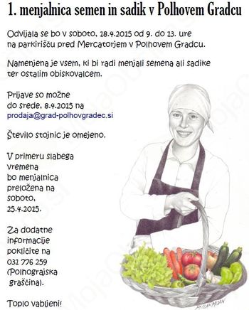Menjalnica semen in sadik v Polhovem Gradcu