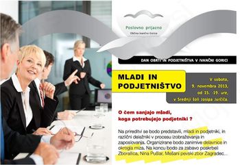 V soboto prireditev Mladi in podjetništvo 